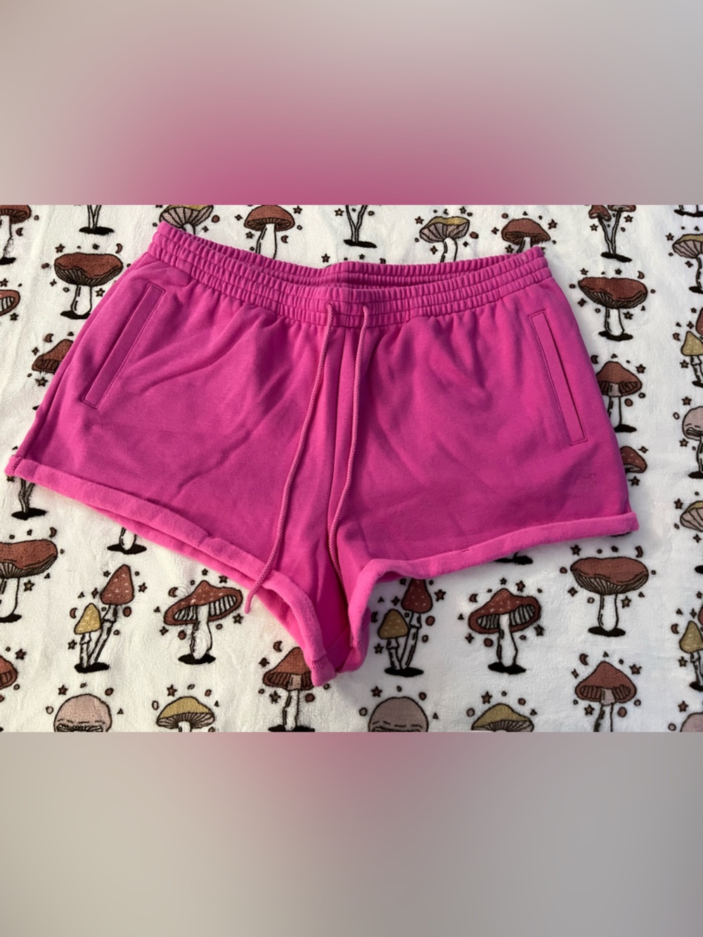 VS PINK Fleece Rolled Hem Shorts - NWT